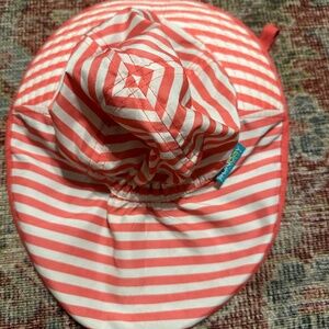 Sunday Afternoons Infant Sunsprout Hat - Coral/White Stripe